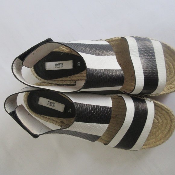 Miista London Sandals Black White  Size 39/8.5 - Picture 9 of 12